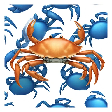Blue crab sticker