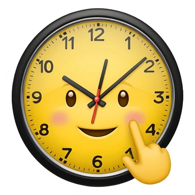 Regulate yellow emoji with doing the clock it sign like how they do on Zeus baddies  sticker