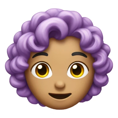 Lilac heart with sparkles sticker