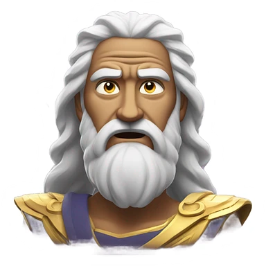 zeus with ligthning on his eyes sticker