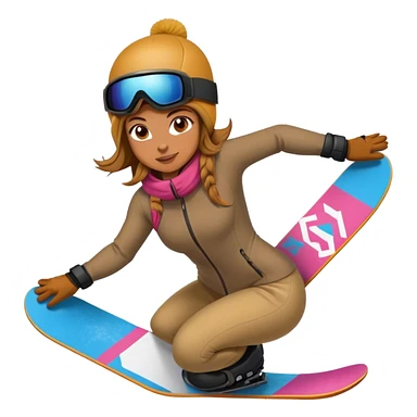 Female snowboarder  sticker