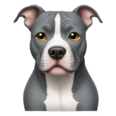 An all gray pitbull sticker