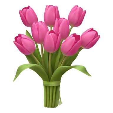 Pink tulip bouquet sticker