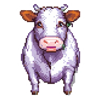 very surprised cow sticker