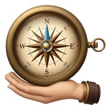 compass in a hand sticker