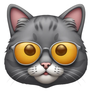 Cat wearing sunglasses sticker