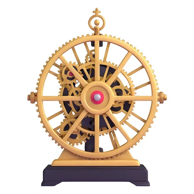 British Empire clockwork machine powered by translation magic sticker