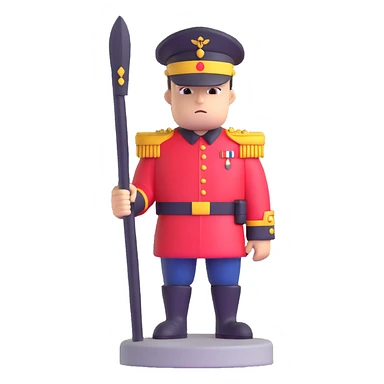 sentry guard standing at post sticker
