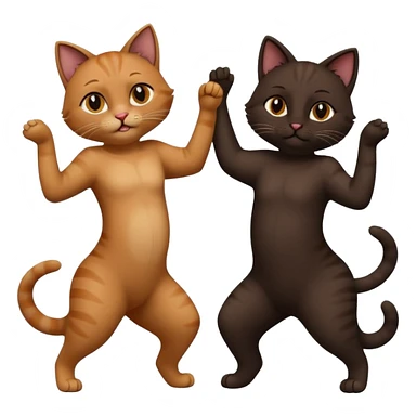 Cats couple bachata dancing  sticker