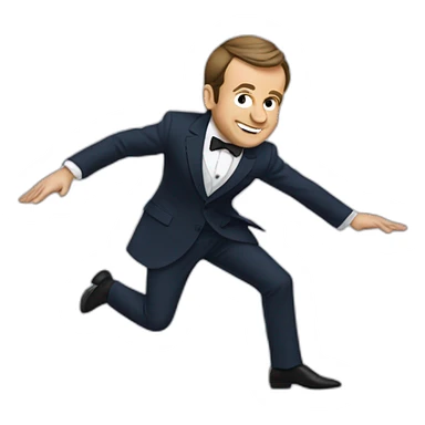 Macron qui danse sticker