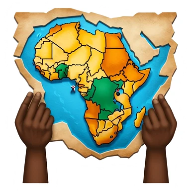 Africa in black hands sticker