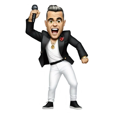 Robbie Williams rock dj  sticker