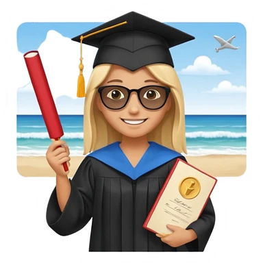 beach graduation trip sticker