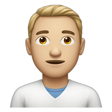 man with dark circles from fatigue sticker