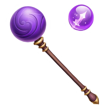 purple magical staff with purple orb sticker