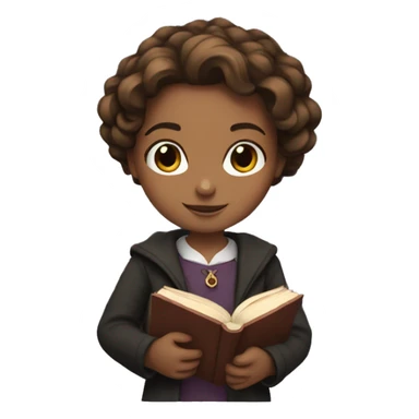 Hermione is holding a book. sticker