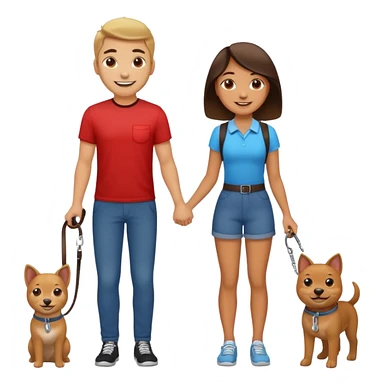 Girlfriend with boyfriend on leash  sticker