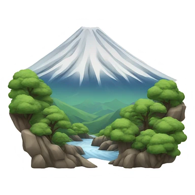 fuji mountain sticker