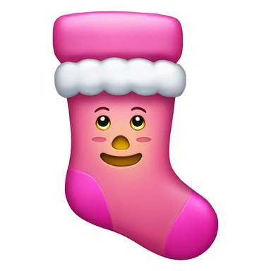 pink stocking with presents inside  sticker