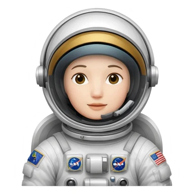 Astronaut floating in space no face only helmet sticker