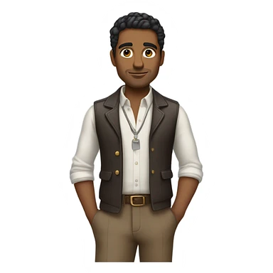brown man hot shot hari sticker