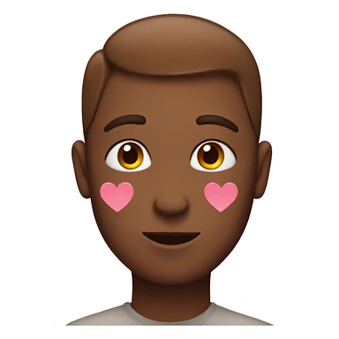 straight face with hearts sticker