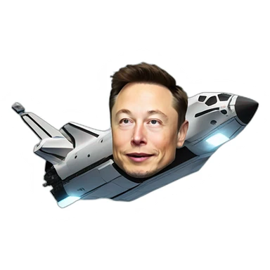Elon musk flying in spacex sticker