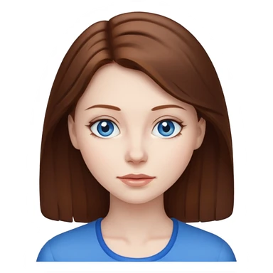 Zumbie hair Brown famele sticker