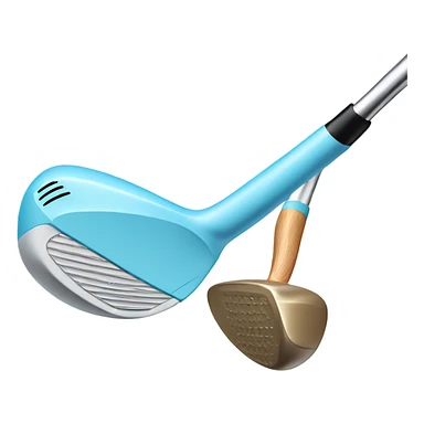 Light blue golf clubs sticker