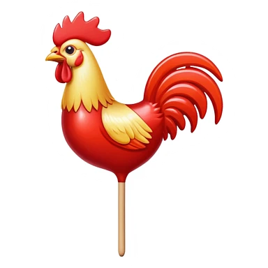 cockerel candy on a stick sticker