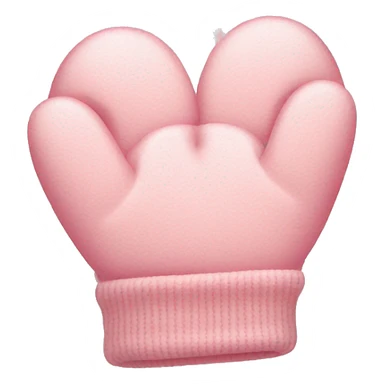 Light pink mittens heart sticker