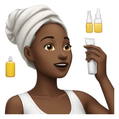 Girl doing skincare aesthetic sticker