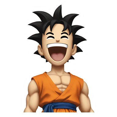 Goku laughing sticker