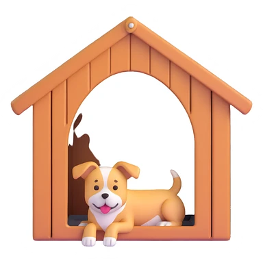 pet house, dog kennel sticker