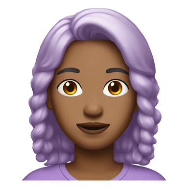 Lilac emoji sticker