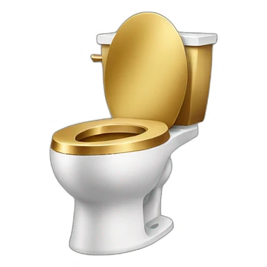 golden toilet sticker