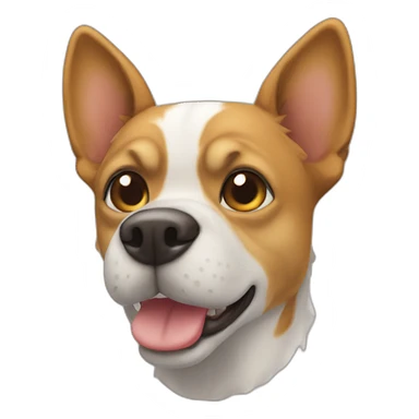 Chien sur chat sticker