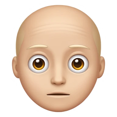 emoji with *NO* eyebrows staring into your soul  sticker
