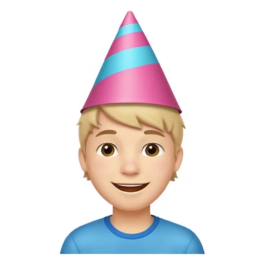 Teen boy celebrating sticker