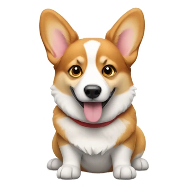 New year emoji with a corgi sticker
