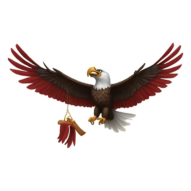 Flying Eagle with cardinal in claws sticker