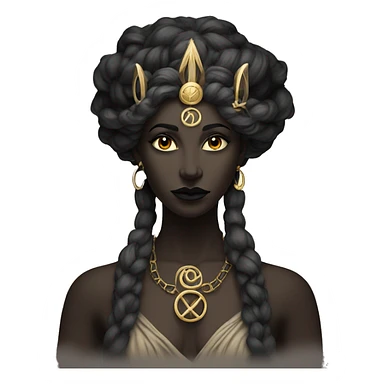 Hekate goddess of the night and magic- triple goddess black sticker