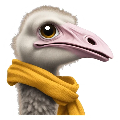 Ostrich with scarf sticker