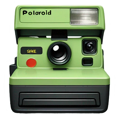 Polaroid sage green sticker