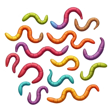 VARIOS MINI VERMES sticker