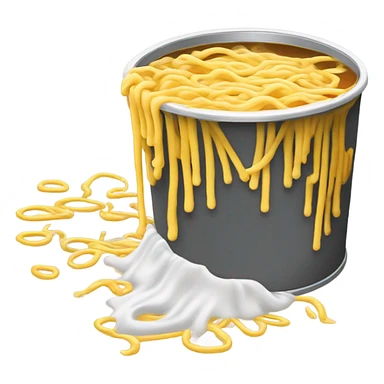 Ramen spills on the paint can  sticker