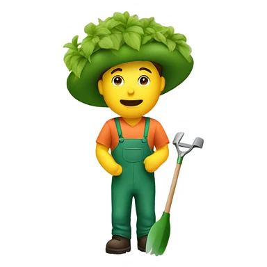 gardener with his head out the car sticker