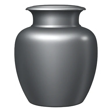 grey metalici urn sticker