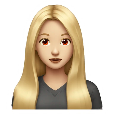 girl with long blonde hair, red eyes and face cybernetics sticker
