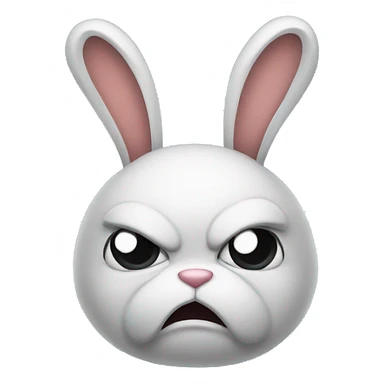 A angry bunny sticker